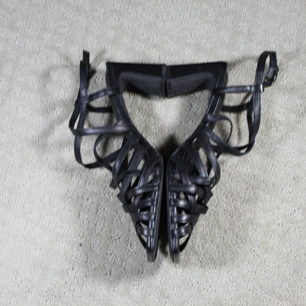 Seychelles Size 11 Black Strappy 3" Block Heels - Picture 4 of 7